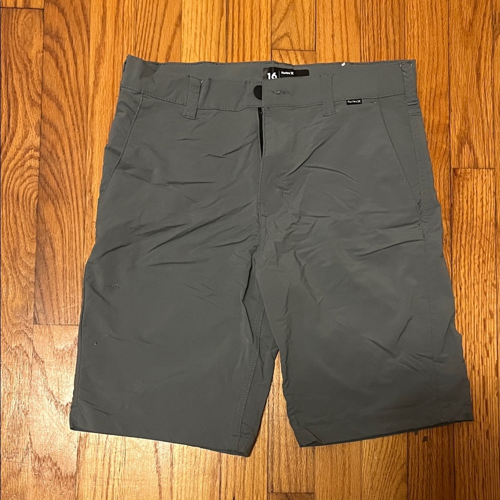 Hurley Men's Charcoal Flat Front Shorts